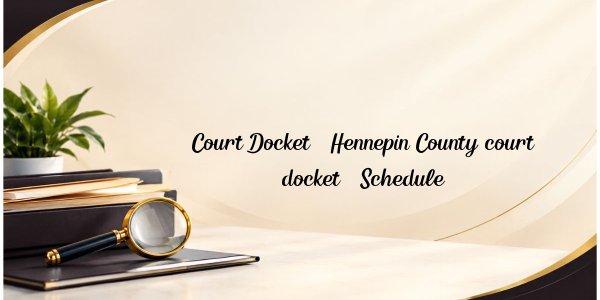 Court Docket – Hennepin County court docket & Schedule 